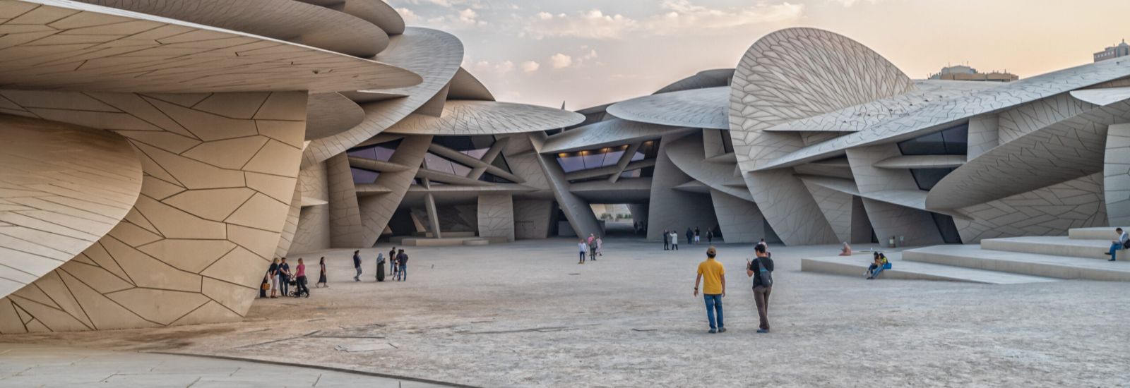 Exterior of the National Museum of Qatar - Modern, Disk Shaped Building