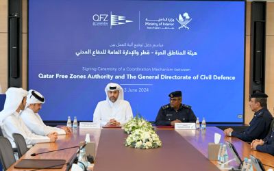 Signing ceremony with QFZ and the General Directorate of Civil Defence
