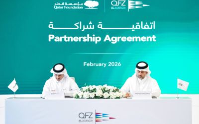 Qatar Free Zones Authority and Qatar Foundation sign partnership agreement at Ras Bufontas Free Zone in February 2026