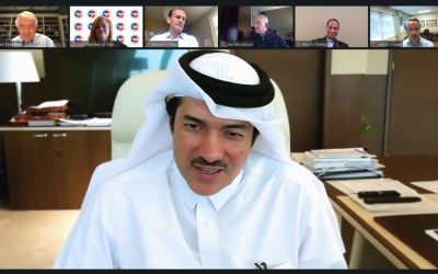 HE Ahmad Al-Sayed Minister of State and Chairman of QFZA participates in a webinar organized by the U.S. Chamber of Commerce