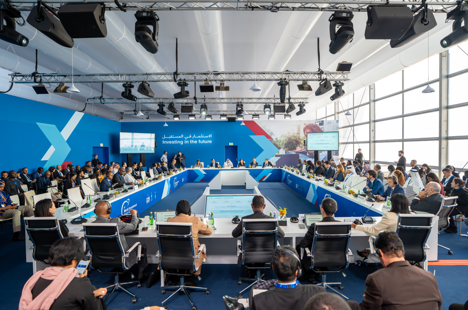 Executive roundtable at World Investment Forum 2026 in Doha, bringing together international delegates to discuss investment promotion and economic development.